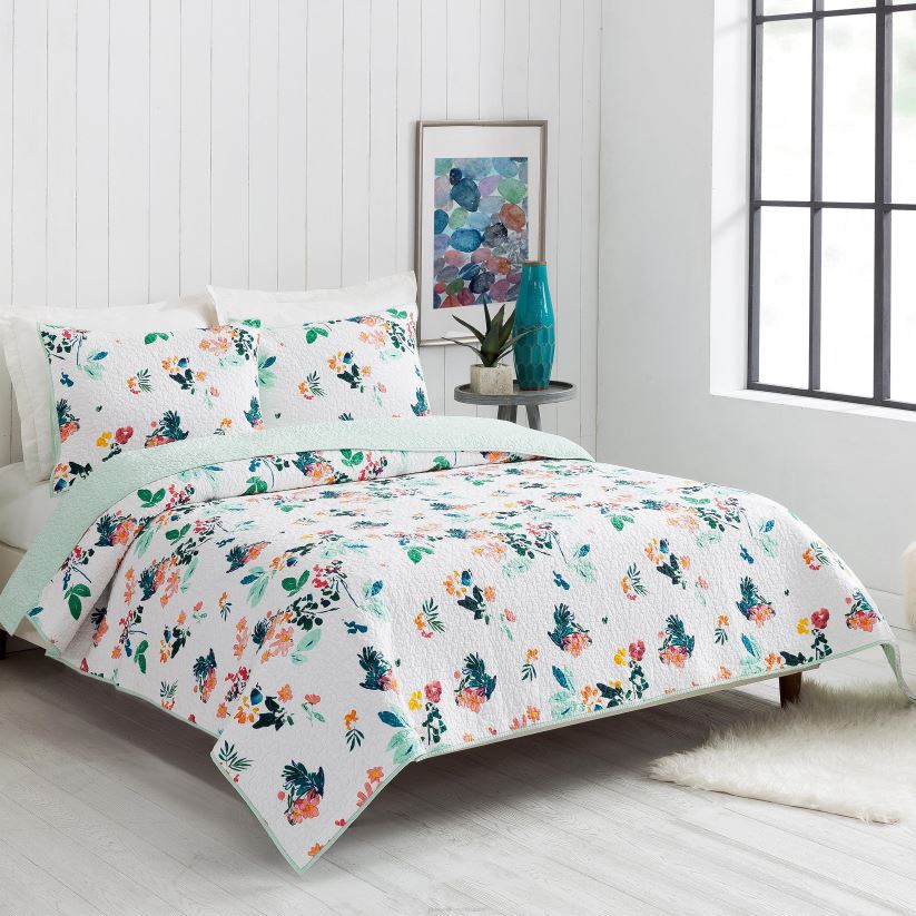 Plow & Hearth articles ménagers ensemble de courtepointe en coton violet - très grand lit 0BNZ2675