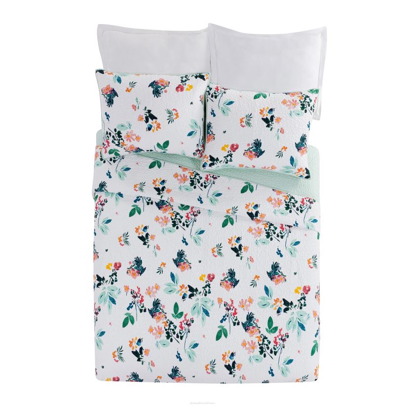 Plow & Hearth articles ménagers ensemble de courtepointe en coton violet - très grand lit 0BNZ2675