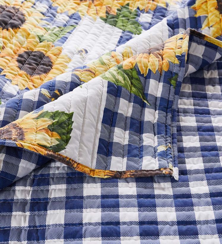 Plow & Hearth articles ménagers ensemble de literie matelassé champs de tournesols, 0BNZ2677