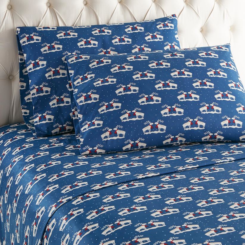 Plow & Hearth articles ménagers ensemble de draps en micro flanelle imprimé - carreaux d'écorce - complet 0BNZ2686