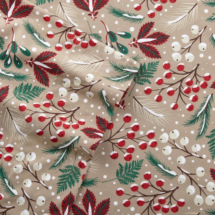 Plow & Hearth articles ménagers ensemble de draps en micro flanelle imprimé - carreaux d'écorce - complet 0BNZ2686