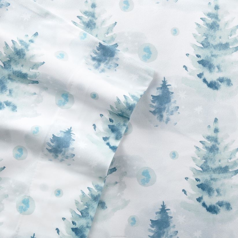 Plow & Hearth articles ménagers ensemble de draps en micro flanelle imprimé - carreaux d'écorce - complet 0BNZ2686