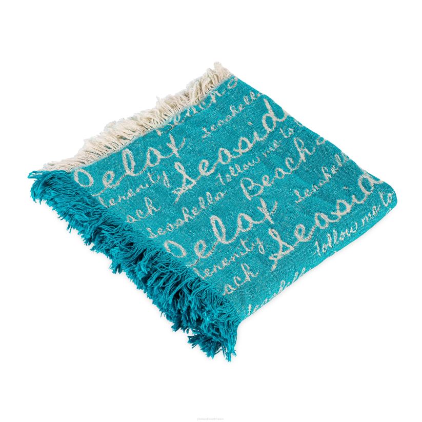 Plow & Hearth articles ménagers Jeté de tapisserie damassé sur la vie à la plage 0BNZ2697