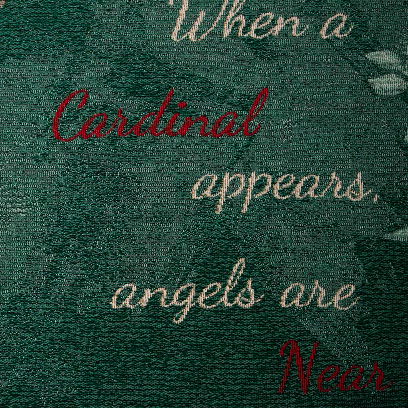 Plow & Hearth articles ménagers jeté en tapisserie en coton à message cardinal fabriqué aux États-Unis 0BNZ783