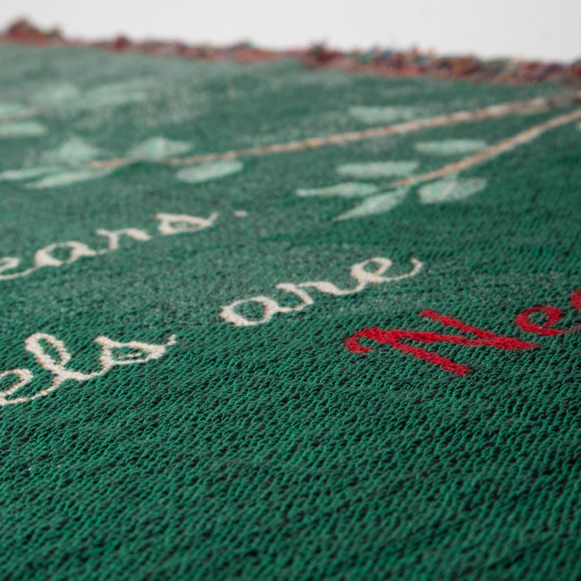 Plow & Hearth articles ménagers jeté en tapisserie en coton à message cardinal fabriqué aux États-Unis 0BNZ783