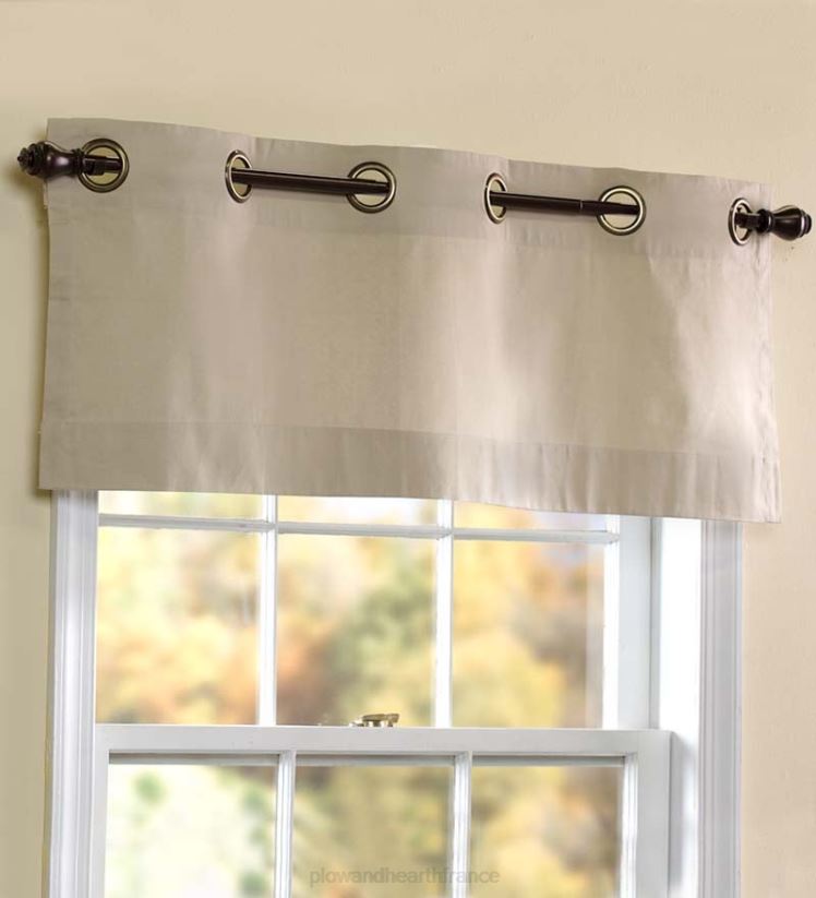 Plow & Hearth articles ménagers Cantonnière à œillets solides isolée et économe en énergie thermalogique de 40 po de largeur x 15 po de longueur - marine 0BNZ3133