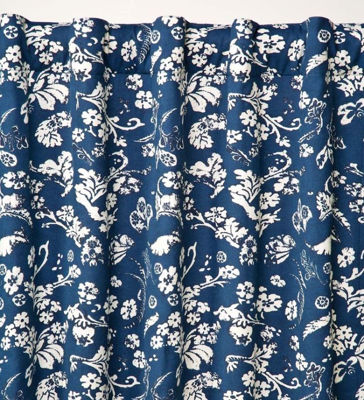 Plow & Hearth articles ménagers Panneau court en damassé floral isolé et filé à la maison avec passe-tringle 0BNZ2573