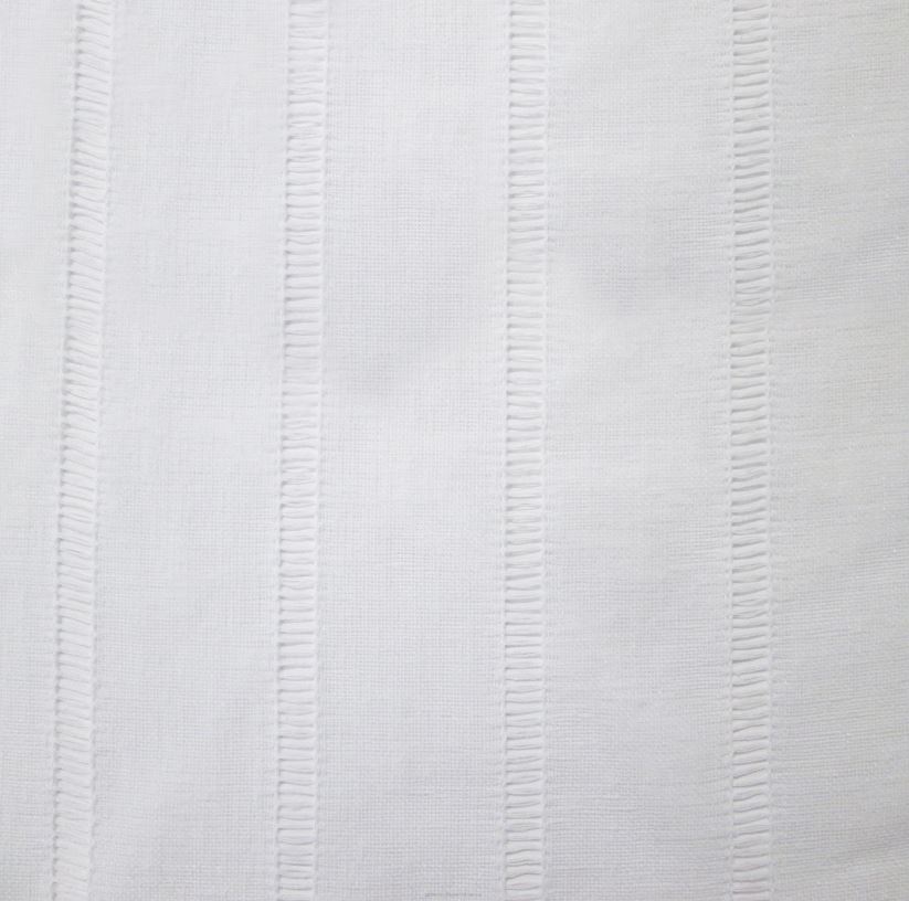 Plow & Hearth articles ménagers Panneau transparent supérieur à œillets à rayures Brielle - blanc - 52