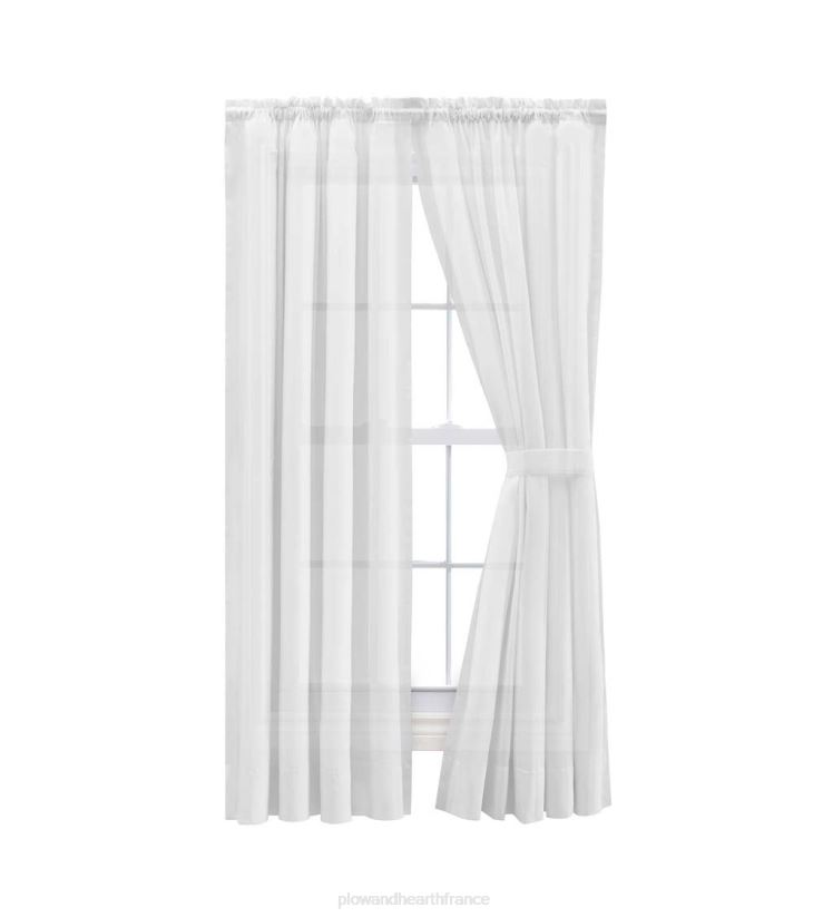 Plow & Hearth articles ménagers embrassez les rideaux à passe-tringle à plis ombrés 0BNZ2587
