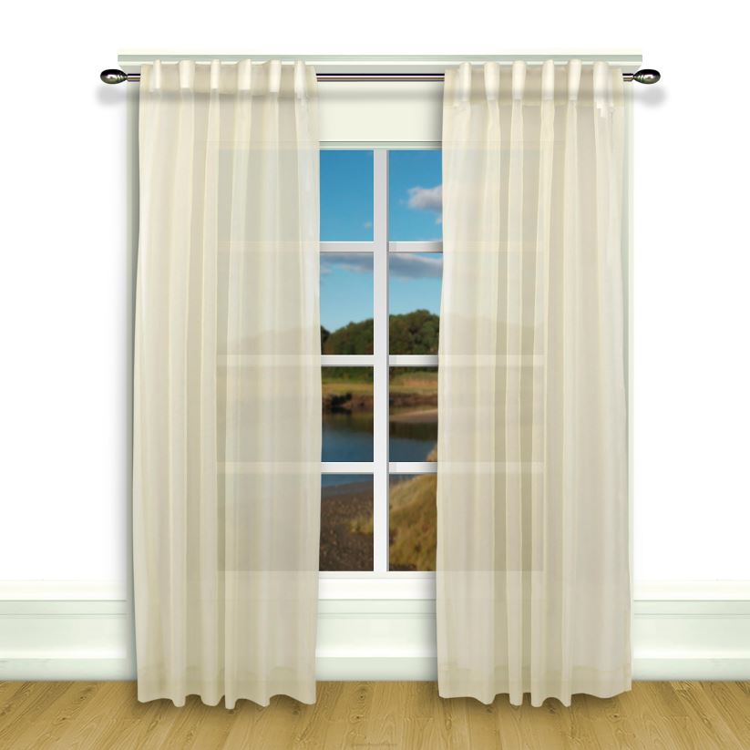 Plow & Hearth articles ménagers paires de panneaux de rideaux plissés layla - caramel écossais - 63