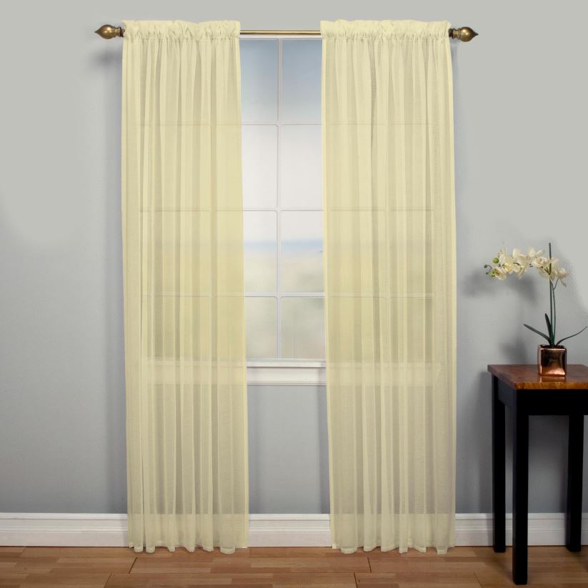 Plow & Hearth articles ménagers panneau de rideau à 2 poches layla - caramel écossais - 52