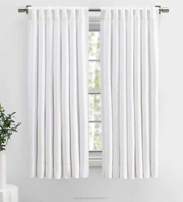 Plow & Hearth articles ménagers panneau de rideau à chevrons en coton 0BNZ2577