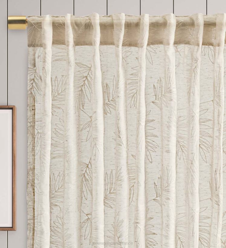 Plow & Hearth articles ménagers rideaux de feuilles transparentes 0BNZ2610