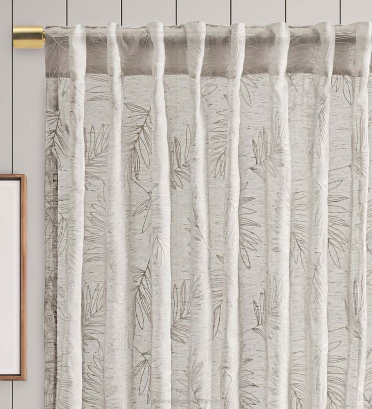 Plow & Hearth articles ménagers rideaux de feuilles transparentes 0BNZ2610