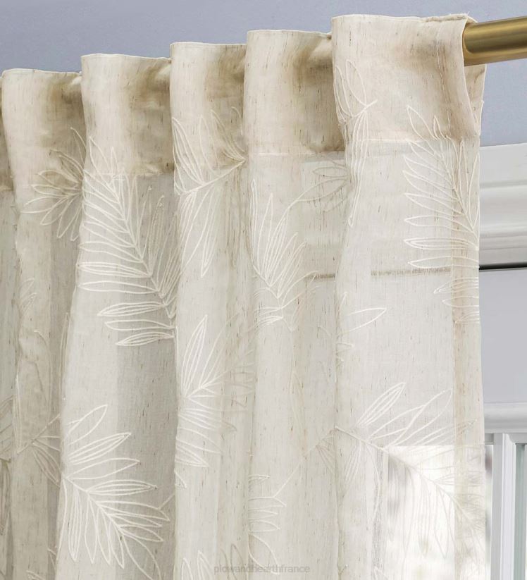 Plow & Hearth articles ménagers rideaux de feuilles transparentes 0BNZ2610