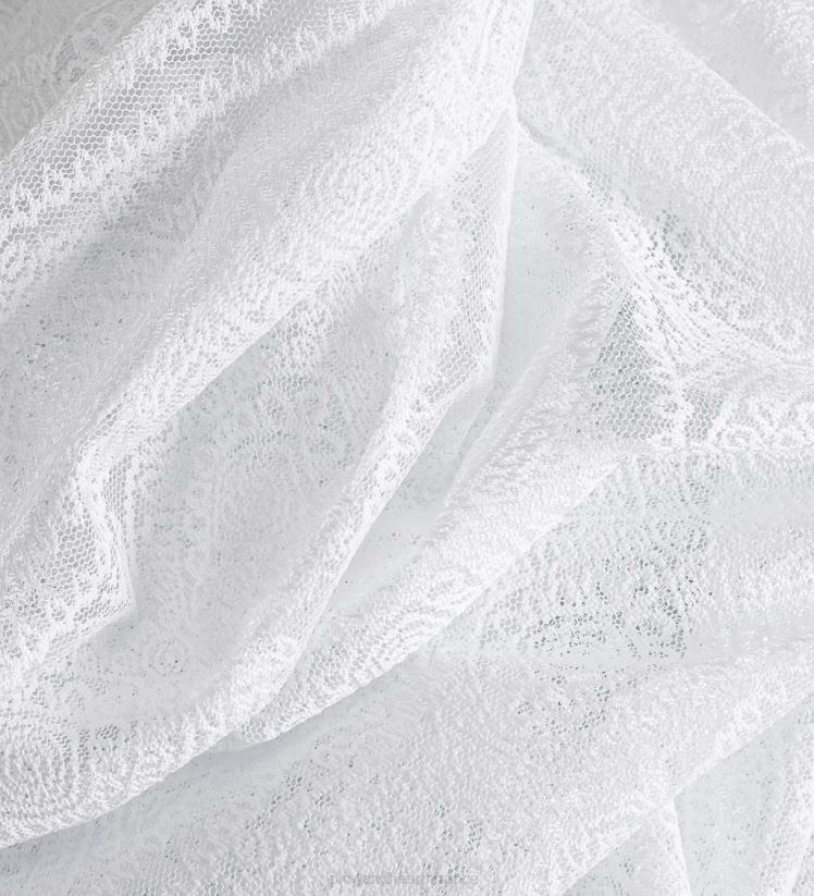 Plow & Hearth articles ménagers rideaux en dentelle à rayures médaillons 0BNZ2615