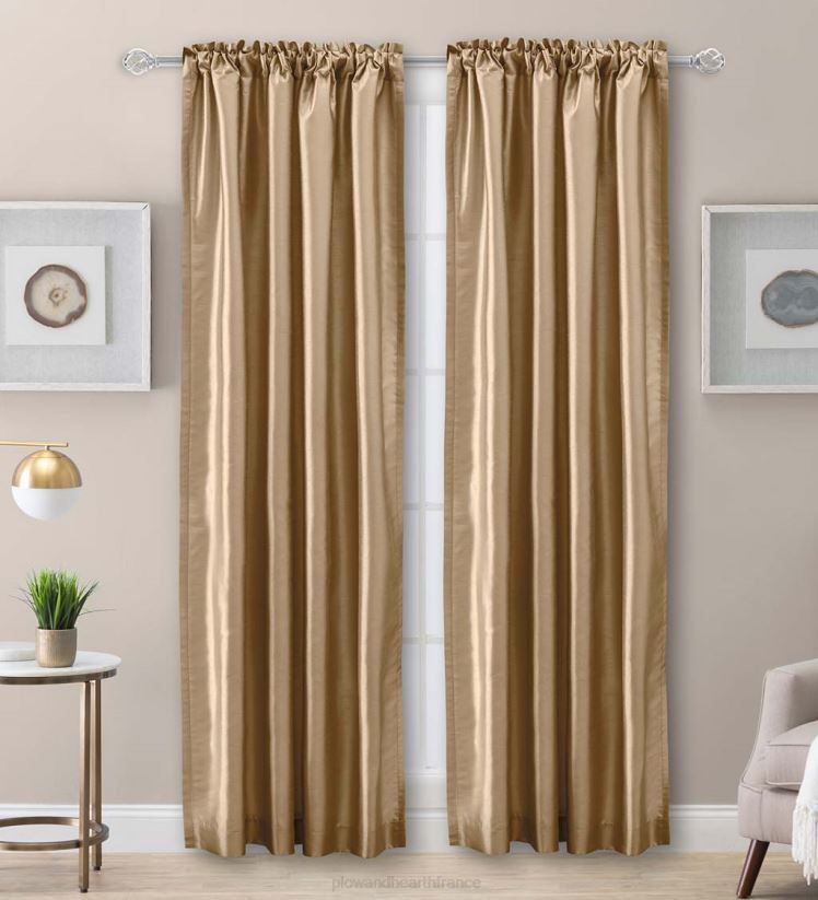 Plow & Hearth articles ménagers rideaux en fausse soie Luna 0BNZ2598