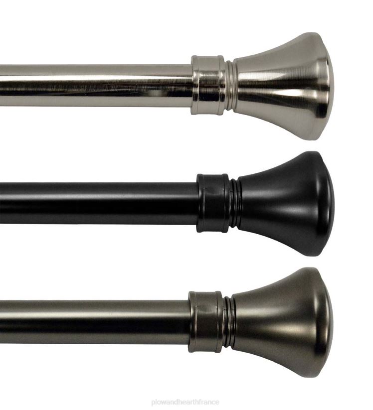 Plow & Hearth articles ménagers Collection de tringles à rideaux réglables Lexington avec embout évasé 0BNZ2631