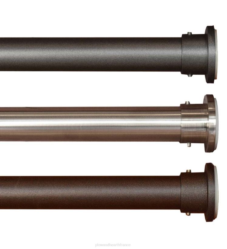 Plow & Hearth articles ménagers Ensemble de tringle à rideau à tension de ressort intérieur-extérieur en acier inoxydable 0BNZ2640