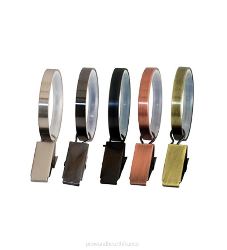 Plow & Hearth articles ménagers anneaux de rideau, lot de sept - bronze 0BNZ2635