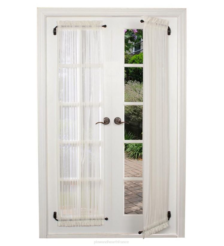 Plow & Hearth articles ménagers ensemble de tringle à rideau à bras oscillant en acier réglable 0BNZ2636