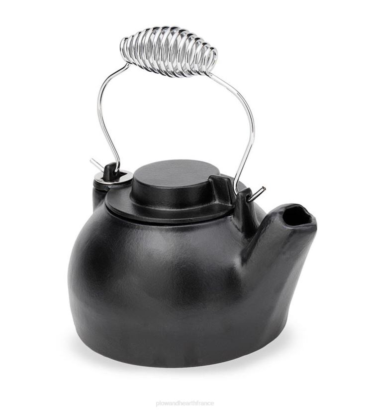 Plow & Hearth accessoires Bouilloire vapeur en porcelaine, 2,5 litres - noire 0BNZ2843