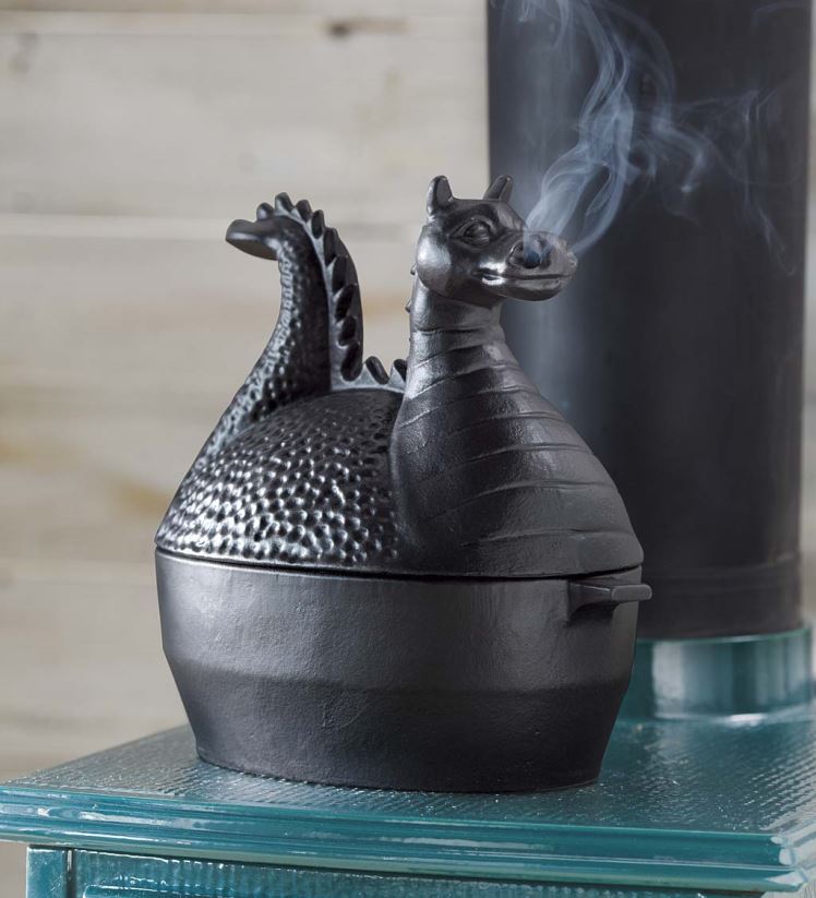 Plow & Hearth accessoires Poêle à vapeur dragon en fonte - noir 0BNZ2837
