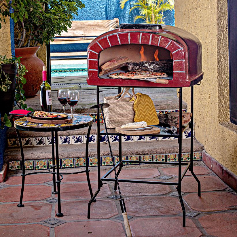 Plow & Hearth accessoires four à pizza au vin Talavera Vésuve 0BNZ2948