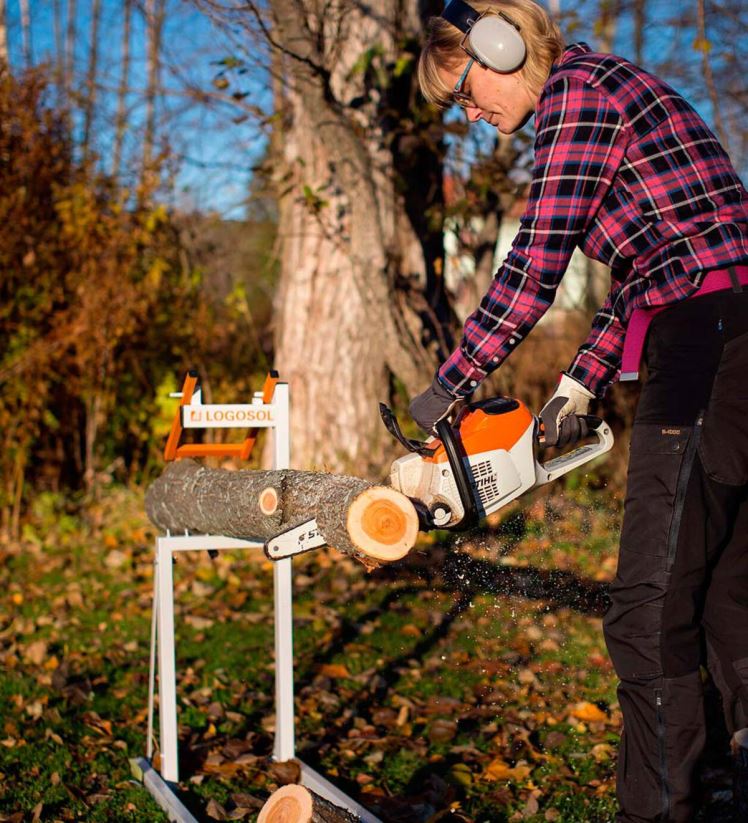 Plow & Hearth accessoires Chevalet porte-bûches intelligent pliable en acier - blanc 0BNZ2960