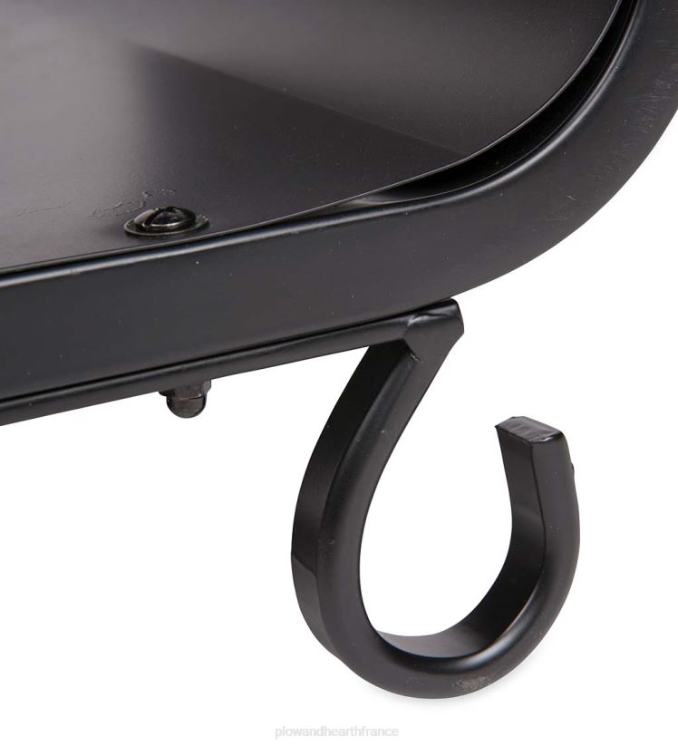 Plow & Hearth accessoires support à bûches compact, en fonte avec motif à volutes - noir 0BNZ2961