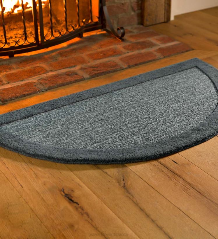 Plow & Hearth accessoires Tapis demi-rond à bandes madrid, 2' x 4' - baie 0BNZ2802