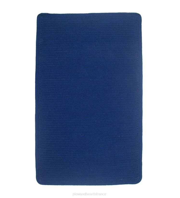 Plow & Hearth accessoires Tapis tressé en laine rectangle Blue Ridge, 2' x 3' - marine 0BNZ2805