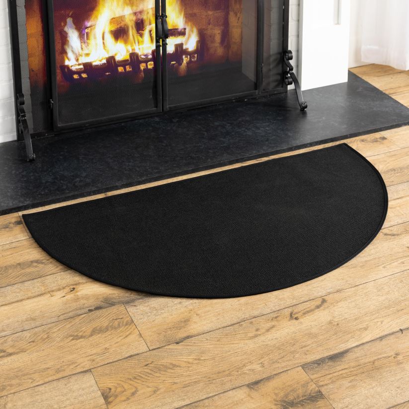 Plow & Hearth accessoires tapis demi-rond en fibre de verre ignifuge 0BNZ2801