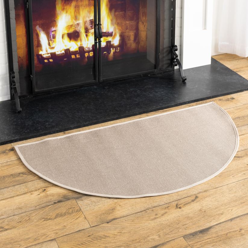 Plow & Hearth accessoires tapis demi-rond en fibre de verre ignifuge 0BNZ2801