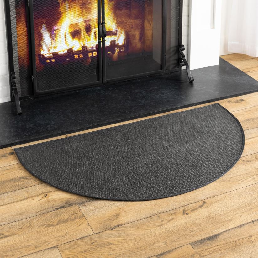 Plow & Hearth accessoires tapis demi-rond en fibre de verre ignifuge 0BNZ2801