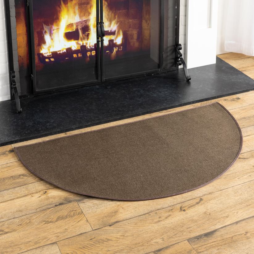 Plow & Hearth accessoires tapis demi-rond en fibre de verre ignifuge 0BNZ2801