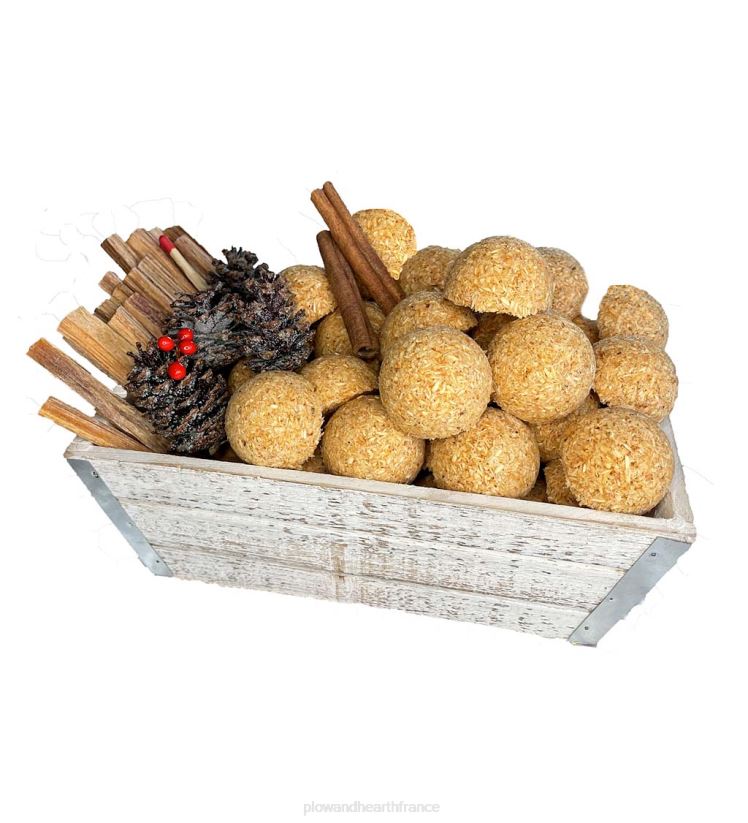 Plow & Hearth cheminée Coffret cadeau allume-feu dans une caisse en bois 0BNZ2713