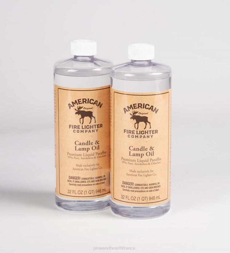 Plow & Hearth cheminée Kit allume-feu américain avec huile de lampe à combustion propre 0BNZ2710