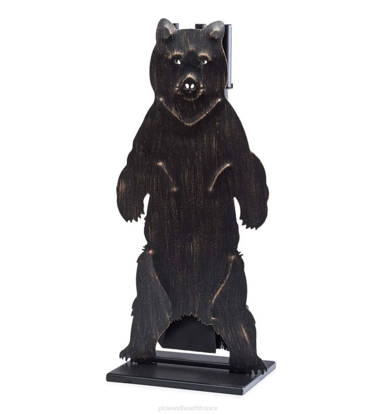 Plow & Hearth cheminée Ensemble d'outils de cheminée ours de montagne de Shenandoah 0BNZ2744