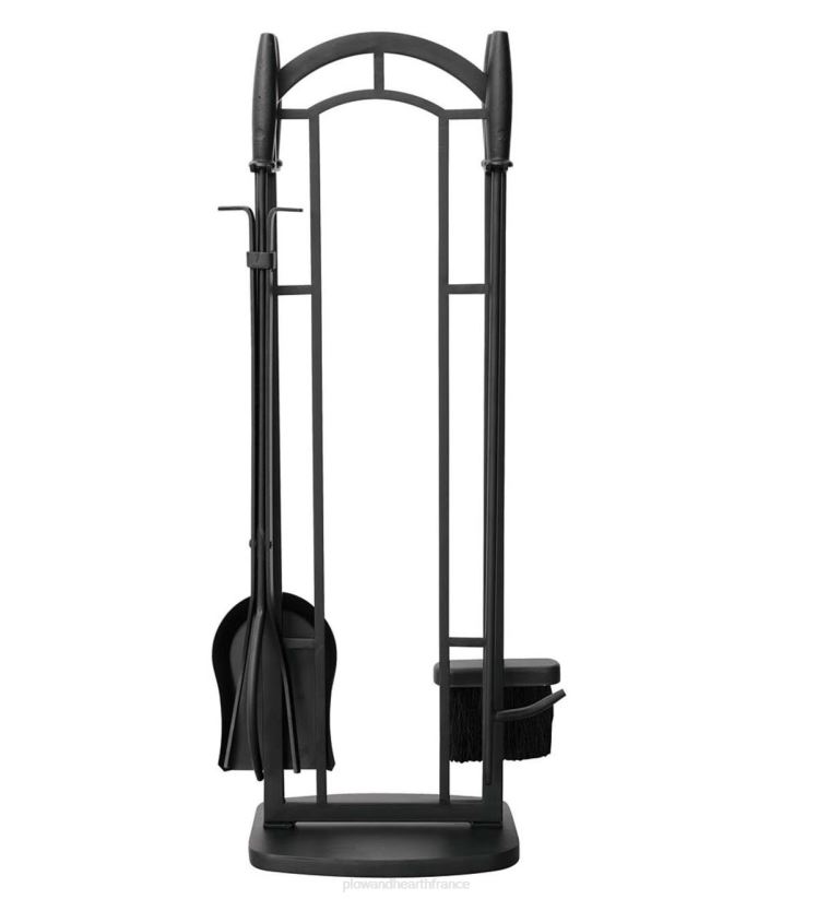 Plow & Hearth cheminée Ensemble d'outils pour tiges de cheminée arquées 5 pièces - noir 0BNZ2773