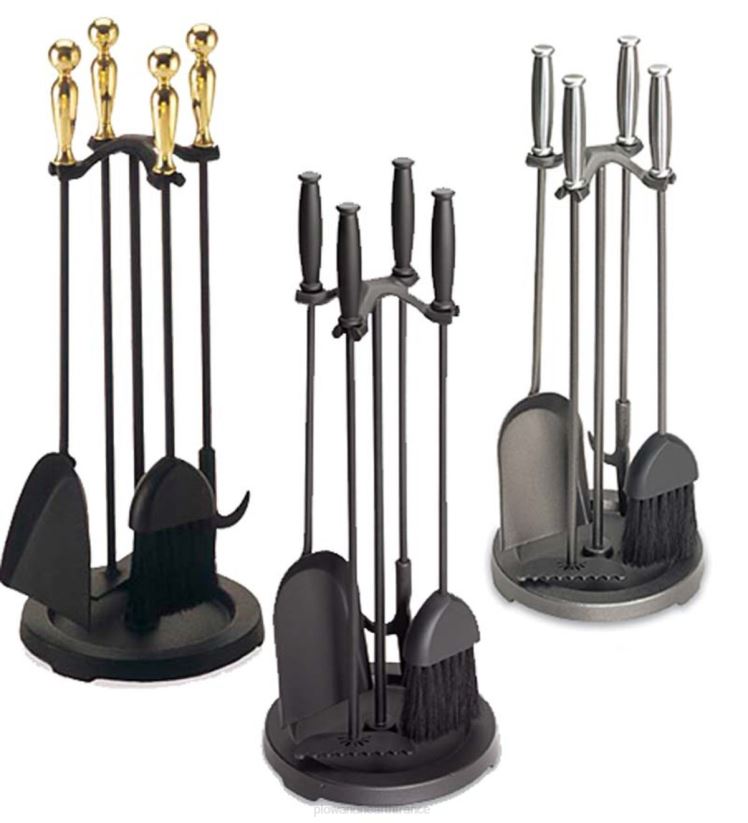 Plow & Hearth cheminée ensemble d'outils pour baril en acier - acier 0BNZ2740