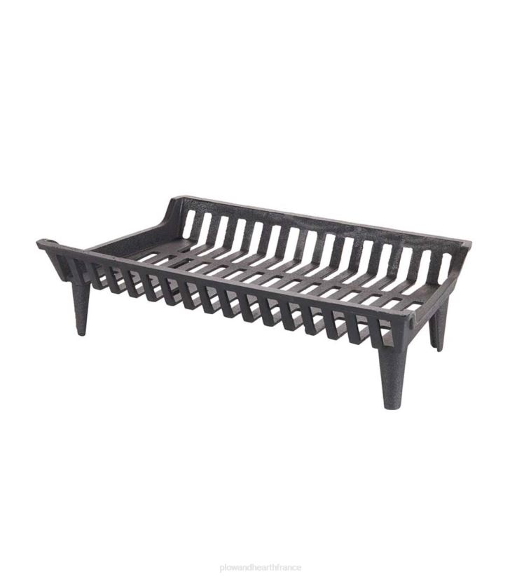 Plow & Hearth cheminée Grille de cheminée à fond plat en fonte d'une seule pièce 0BNZ2809