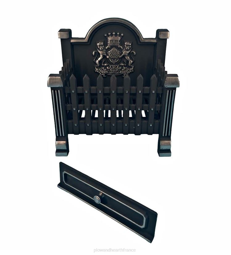 Plow & Hearth cheminée brasero de style gothique avec plaque de cheminée 0BNZ2820