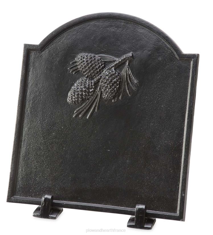 Plow & Hearth cheminée plaque de cheminée en fonte motif pomme de pin 0BNZ3198