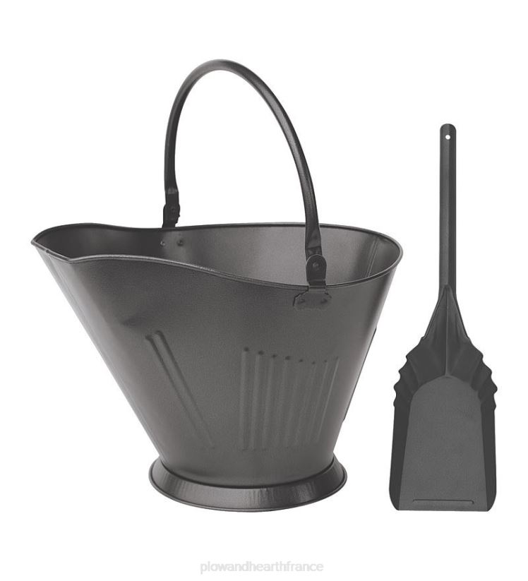 Plow & Hearth cheminée Hotte à charbon de finition Olde World avec pelle - noir 0BNZ2829