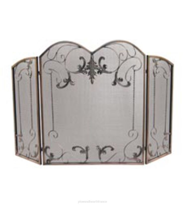 Plow & Hearth cheminée Pare-feu vénitien à trois panneaux en bronze - bronze 0BNZ2896