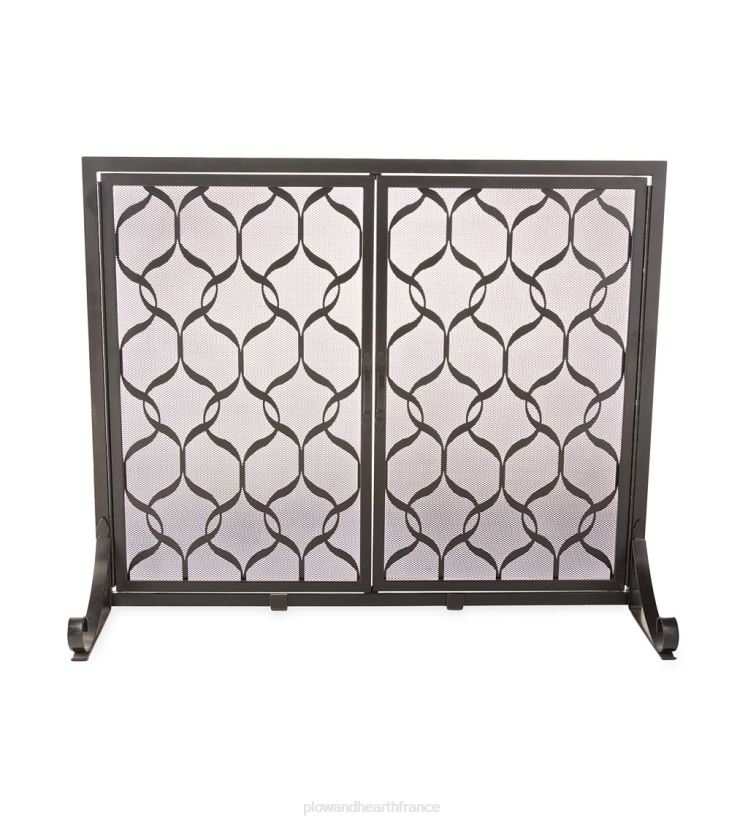 Plow & Hearth cheminée écran de cheminée astoria à deux portes, petit - noir 0BNZ3137