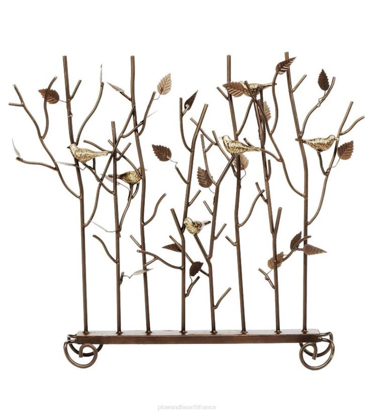 Plow & Hearth cheminée écran de cheminée décoratif d'été oiseaux - bronze 0BNZ2890