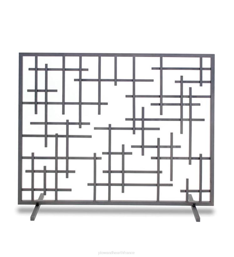 Plow & Hearth cheminée écran de cheminée décoratif d'été à panneau unique contemporain - fer naturel 0BNZ2907