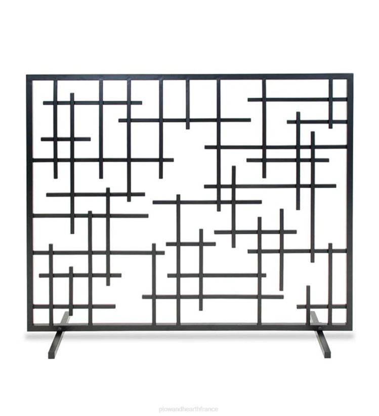 Plow & Hearth cheminée écran de cheminée décoratif d'été à panneau unique contemporain - fer naturel 0BNZ2907